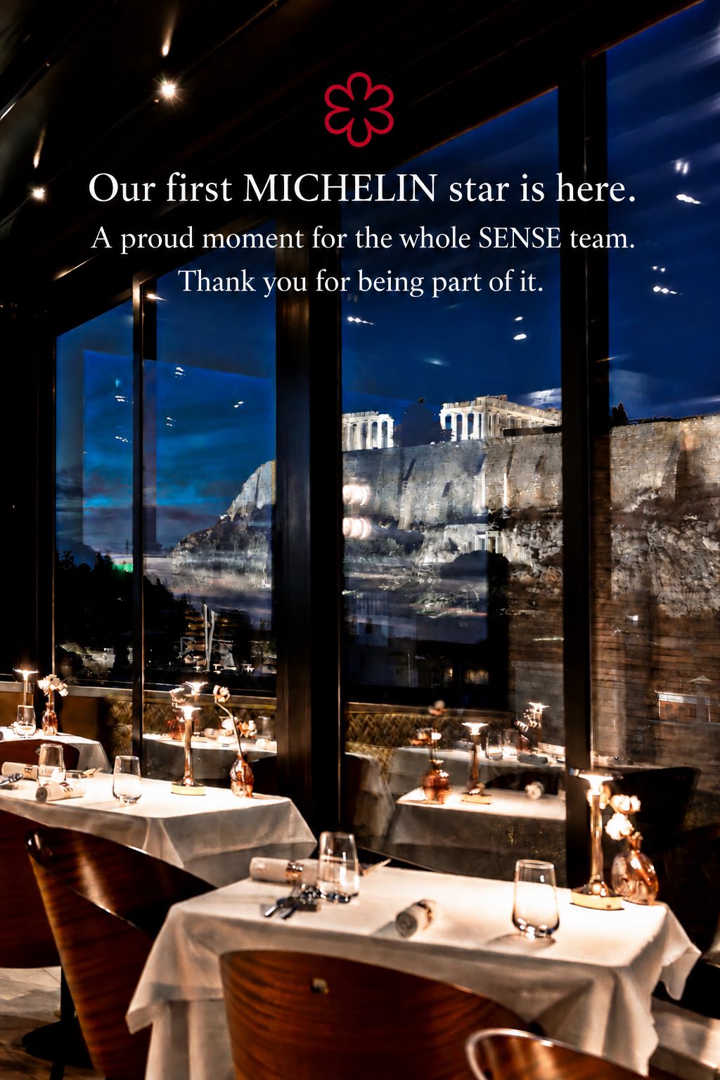 Our first MICHELIN star is here. SENSE Restaurant, Athens.